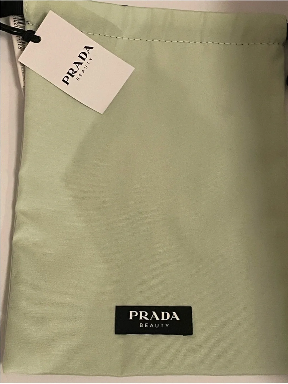 Prada Beauty Set 5 Pieces, Balm,”Empty” Bottles & Sage Green Pouch New in Dusty